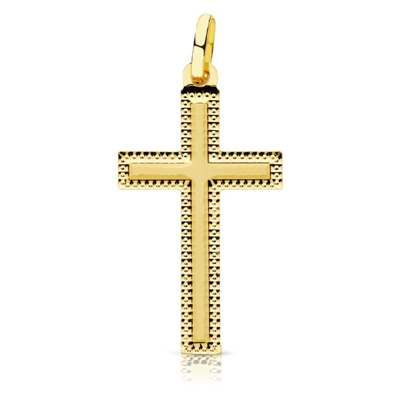 Pendentif - Médaille Croix Or 18 Carats 750 Jaune - Chaine Offerte