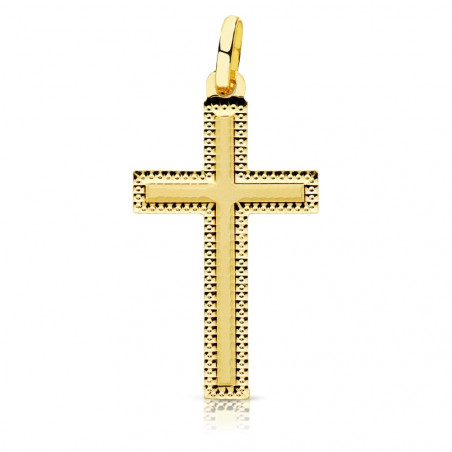 Pendentif - Médaille Croix Or 18 Carats 750 Jaune - Chaine Offerte