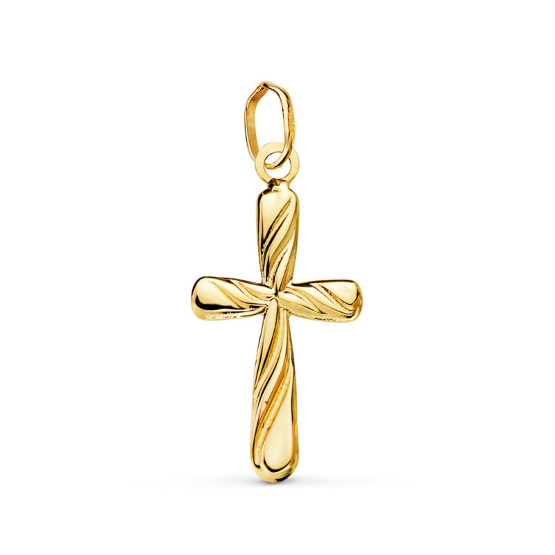 Pendentif - Médaille Croix Or 18 Carats 750 Jaune - Chaine Offerte