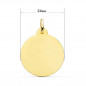 Médaille Or 18 Carats 750 Jaune Saint Antoine 24mm - Chaînes et Gravure Offertes