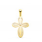 Pendentif - Médaille Croix Or 18 Carats 750 Jaune et Nacre - Chaine Offerte