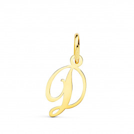 Pendentif Lettre "D" Or 750 Jaune - Chaine Offerte