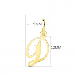 Pendentif Lettre "D" Or 750 Jaune - Chaine Offerte