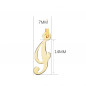 Pendentif Lettre "I" Or 750 Jaune - Chaine Offerte