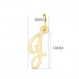 Pendentif Lettre "J" Or 750 Jaune - Chaine Offerte