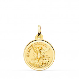 Médaille Or 18 Carats 750 Jaune Saint Michel 18mm - Chaînes et Gravure Offertes