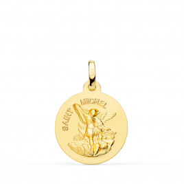 Médaille Or 18 Carats 750 Jaune Saint Michel 18mm - Chaînes et Gravure Offertes