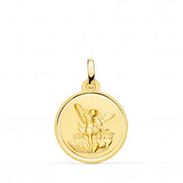 Médaille Or 18 Carats 750 Jaune Saint Michel 18mm - Chaînes et Gravure Offertes