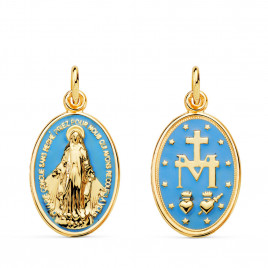 Médaille Or 18 Carats 750 Jaune Vierge Miraculeuse - Chaîne Offerte