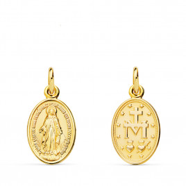 Médaille Or 18 Carats 750 Jaune Vierge Miraculeuse - Chaîne Offerte