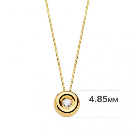 Collier Diamant et Or 18 Carats 750 Jaune - Solitaire