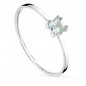 Bague Or 18 Carats 750 Blanc - Aigue Marine