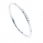 Bague Or 18 Carats 750 Blanc - Sertie de Diamants