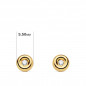 Boucles d'Oreilles Diamants Naturels 0.04 Carats - Or 18 Carats 750 Jaune - Puces Rondes