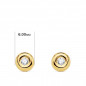 Boucles d'Oreilles Diamants Naturels 0.10 Carats - Or 18 Carats 750 Jaune - Puces Rondes