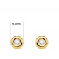 Boucles d'Oreilles Diamants Naturels 0.20 Carats - Or 18 Carats 750 Jaune - Puces Rondes