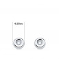 Boucles d'Oreilles Diamants Naturels 0.03 Carats - Or 18 Carats 750 Blanc - Puces Rondes