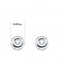 Boucles d'Oreilles Diamants Naturels 0.14 Carats - Or 18 Carats 750 Blanc - Puces Rondes