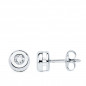 Boucles d'Oreilles Solitaires Diamants Naturels 0.20 Carats - Or 18 Carats 750 Blanc