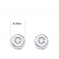 Boucles d'Oreilles Solitaires Diamants Naturels 0.20 Carats - Or 18 Carats 750 Blanc