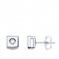 Boucles d'Oreilles Solitaires Diamants Naturels 0.10 Carats - Or 18 Carats 750 Blanc