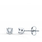 Boucles d'Oreilles Solitaires Diamants Naturels 0.20 Carats - Or 18 Carats 750 Blanc