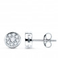 Boucles d'Oreilles Solitaires Accompagné Diamants Naturels 0.36 Carats - Or 18 Carats 750 Blanc