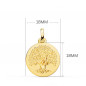 Pendentif - Médaille Arbre de Vie Or Jaune - Chaine Offerte