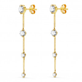 Boucles d'Oreilles Or 18 Carats 750 Jaune - Pendantes