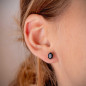 Boucles d'Oreilles Or 18 Carats 750/000 - Zirconiums Bleu Saphir