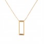 Collier Motif Rectangle - Or Jaune - Femme