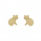 Boucles d'Oreilles Chats - Or Jaune - Enfant