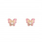 Boucles d'Oreilles Papillons - Or Jaune - Enfant