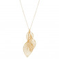 Collier Or Jaune Feuilles - Femme