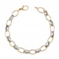 Bracelet Or Bicolore Jaune et Blanc - Femme