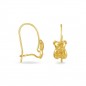 Boucles d'Oreilles Or Jaune - Dormeuses Ourson - Enfant