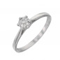 Bague Diamants Or Blanc - Solitaire 6 Griffes