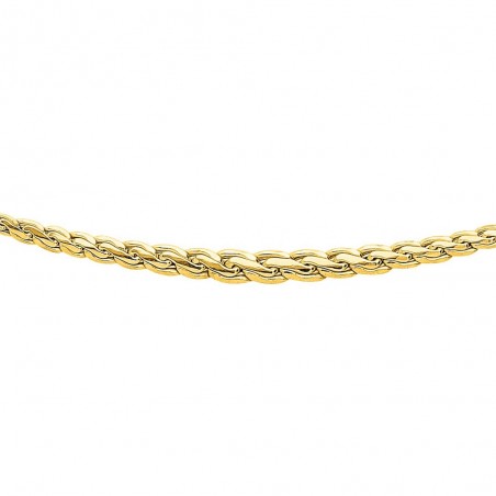 Collier Or 18 Carats 750/000 Maille Palmier en Chute Jaune - Femme