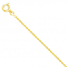 Collier Chaine Or Jaune - Maille Forçat Diamantée - Enfant