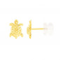 Boucles d'Oreilles Tortue - Or Jaune - Enfant