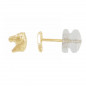 Boucles d'Oreilles Or Jaune Cheval - Equitation - Enfant