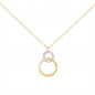 Collier Or Jaune et Diamants - Motif Anneaux - Femme