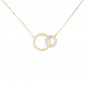 Collier Or Jaune et Diamants - Motif Anneaux - Femme