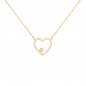 Collier Or Jaune et Diamant Solitaire - Motif Coeur – Femme