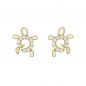 Boucles d'Oreilles Or Jaune Tortue - Enfant