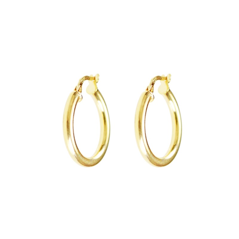 Boucles d'Oreilles Or Jaune - Créoles Femme