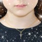 Collier - Médaille Christ sur la Croix Or Bicolore - Femme ou Enfant