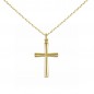 Collier - Médaille Croix Or Jaune - Chaine Dorée Offerte