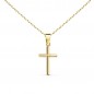 Collier - Médaille Croix Or 18 Carats 750/000 Jaune - Chaine Dorée