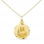 Collier - Médaille Sacré Coeur de Jésus Or Jaune - Chaîne Dorée - Gravure Offerte